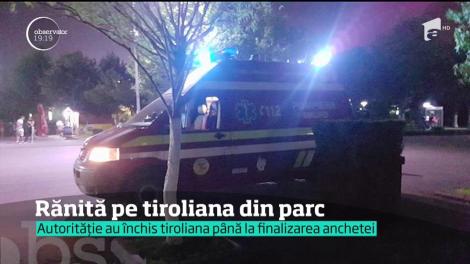 Tânără rănită pe tiroliana din parcul Orăşelul Copiilor. Angajaţii instalaţiei au fugit fără să sune la 112!