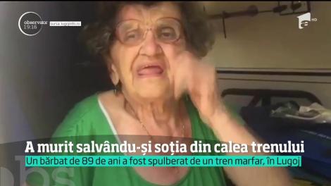Încă o tragedie pe calea ferată. Un bunic a murit salvându-și soția din calea trenului