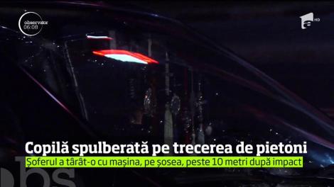 O copilă a fost la un pas de moarte, în Capitală. Fata se afla chiar pe trecerea de pietoni