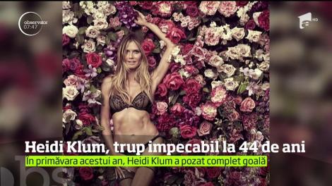 Heidi Klum, trup impecabil la 44 de ani. Modelul a pozat în lenjerie intimă