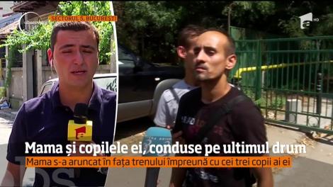 Mama care s-a aruncat în fața trenului împreună cu cei trei copii ai săi, condusă pe ultimul drum