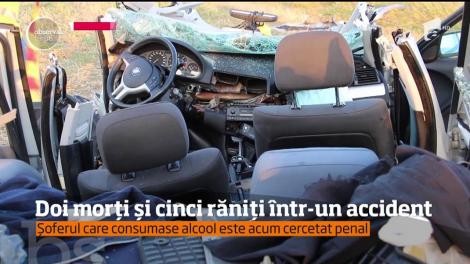 Accident deosebit de grav în Buzău. O mamă şi fiul ei au murit, iar cinci persoane au fost rănite