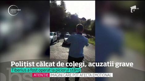 Răsturnare de situaţie în cazul motociclistului lovit de o maşină a poliţiei, în Braşov. Tânărul accidentat este şi el poliţist. Şi face acuzaţii grave