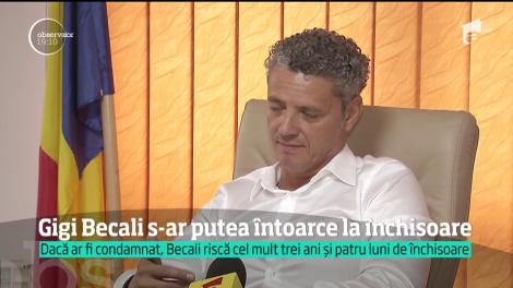 Reprezentanţii gardienilor îl vor înapoi după gratii pe Gigi Becali