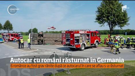 Un autocar cu romani s-a răsturnat în Germania. Saşe femei au fost grav rănite