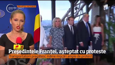 Preşedintele francez Emmanuel Macron, aşteptat cu proteste în România