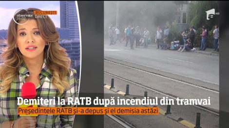Demiteri la RATB după ce un tramvai a luat foc în zona Cotroceni. Cinci oameni au ajuns la spital