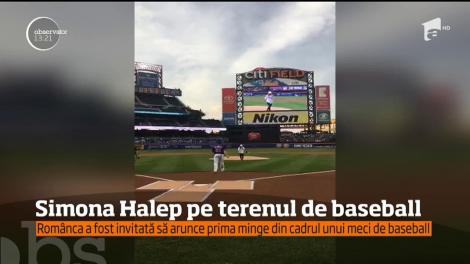 Simona Halep se pricepe şi la baseball nu doar la tenis!