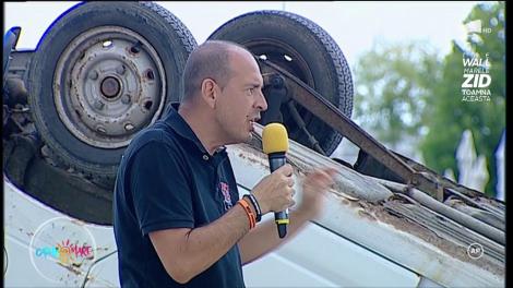 Experiment la Gashka mare! Cum să ieşi mai uşor dintr-o maşină răsturnată!