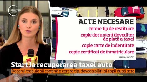 Start la recuperarea taxei auto
