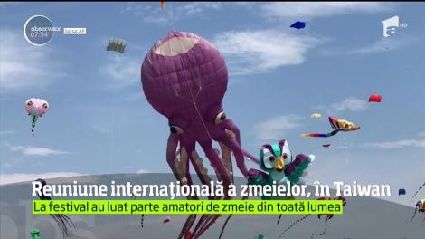 Zeci de creatori de zmeie şi-au ridicat pe cer creaţiile  pe cerul insulei Taiwan