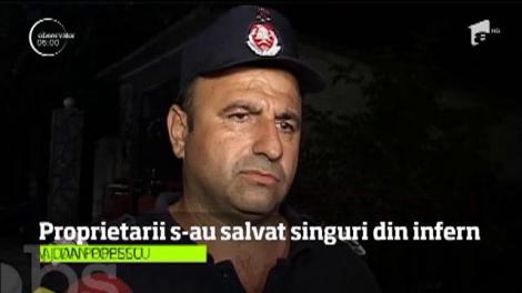 Un incendiu puternic a lăsat fără casă o familie întreagă, în Gorj