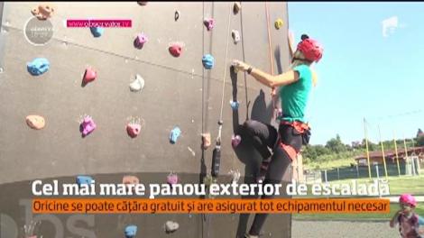 Cel mai înalt panou de escaladă de exterior din România, la Cisnădie