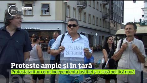 Proteste au fost şi în marile oraşe ale ţării
