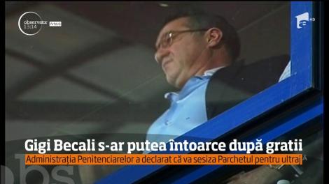 Gigi Becali s-ar putea întoarce în spatele gratiilor!