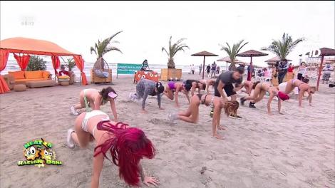 Cel mai sexy antrenament de la malul mării. Neby le-a pus "la muncă" pe fete, pe plaja de la Neatza