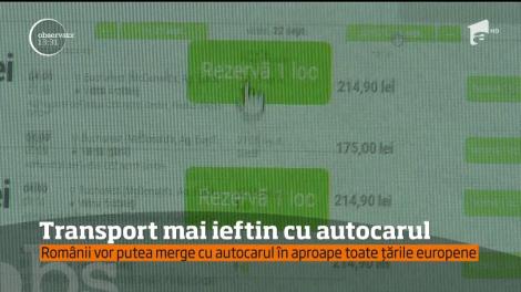 Românii ar putea călători în toată Europa, cu autocarul, cu doar câţiva lei