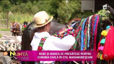 Dragoste, tradiții și  o explozie de emoții. Cununia civilă, în stil maramureşean bucurie de nedescris pentru Bebe și Rodica. Au arătat splendid!