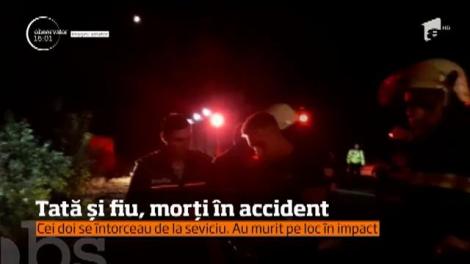 Accident cumplit în localitatea 23 August. Doi bărbaţi, tată şi fiu, au murit după ce maşina în care se aflau a intrat într-un copac
