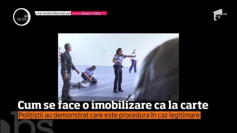 Cum se face imobilizarea ca la carte. Polițiștii au demonstrat care este procedura în caz de legitimare