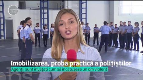 Imobilizarea, proba practică a polițiștilor. Agenții vor fi instruiţi de către cei de la acţiuni speciale