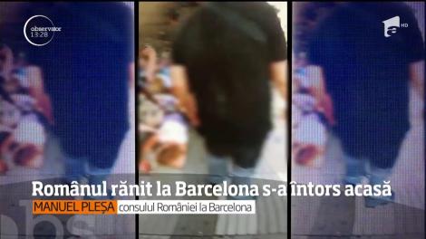 Gabriel, românul lovit de furgoneta teroriştilor în atentatul din Barcelona, s-a întors acasă