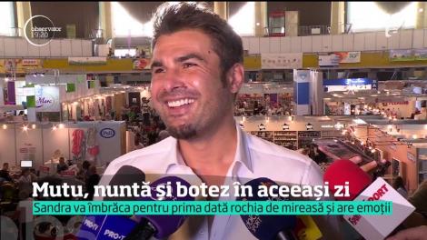 Adrian Mutu şi soţia lui, Sandra, se pregătesc de nuntă şi de botez, în aceeași zi