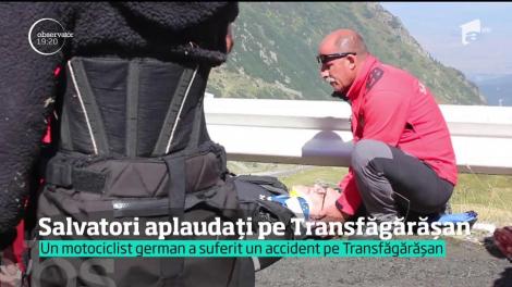 Salvamontiştii din Argeş, aplaudați pe Transfăgărăşan