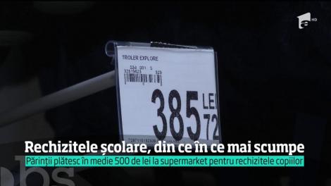 Rechizitele şcolare, din ce în ce mai scumpe