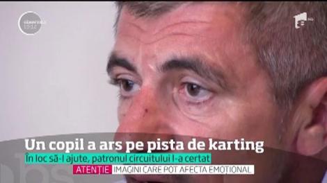 Un băiat a luat foc pe o pistă de karting din Ghimbav