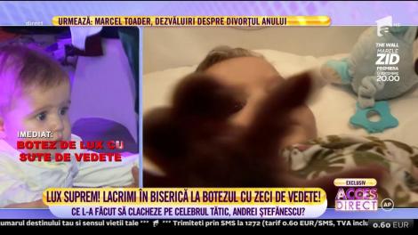 Botez de cinci stele în Capilată! Andrei Ștefănescu şi jumătatea lui, Antonia și-au botezat minunăţia de băiat