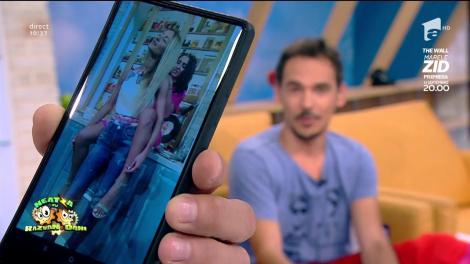 Ce fac fetele de la "Neatza" în culise! Dani nu s-a putut abţine şi a arătat tuturor: "Amalia o măsoară pe Flavia în picioare"