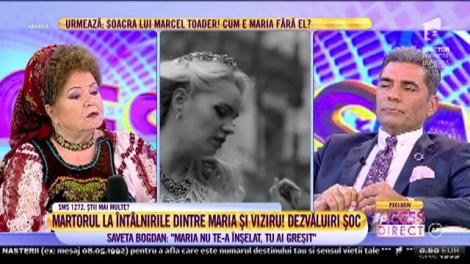Saveta Bogdan, sora de suflet a Mariei Constantin, faţă-n faţă cu Marcel Toader