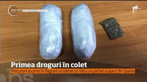 Un bărbat din Cluj-Napoca, prins în timp ce ridica un pachet cu droguri primit din Spania