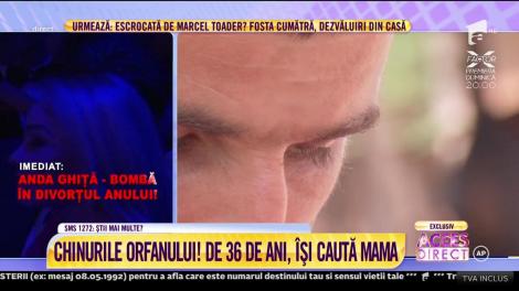 Miracol în direct! După 36 de ani de căutări și durere în suflet, un orfan și-a regăsit mama chiar în platoul emisiunii!