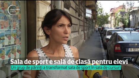 Conflict la o școală din București! Un grup de părinți a transformat sala de sport în sala de cursuri
