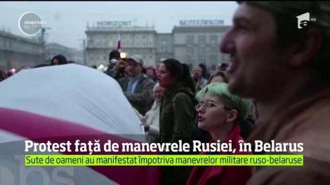 Protest față de manevrele Rusiei, în Belarus