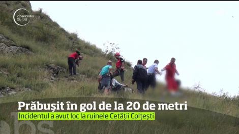 Un bărbat de 60 de ani din Alba s-a prăbușit în gol de la 20 de metri