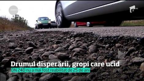 DN 24D, drumul disperării! Șoseaua nu a mai fost reabilitată de 25 de ani