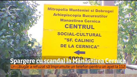 Spargere cu scandal la Mănăstirea Cernica! Un călugăr a refuzat să împrumute un telefon pentru un apel la 112