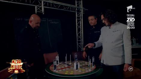 Cei trei chefi joacă ”Nu te supăra frate”. Cine pierde nu are voie să se supere toată ziua, indiferent de ce fac ceilalți!