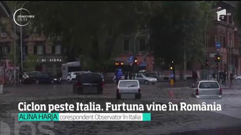Ciclon peste Italia. Furtuna vine în România