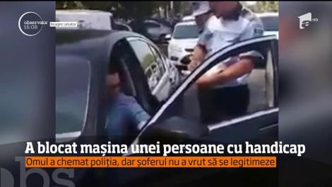 Un şofer arogant, din Galați,  a blocat, timp de 40 de minute, mașina unei persoane cu handicap