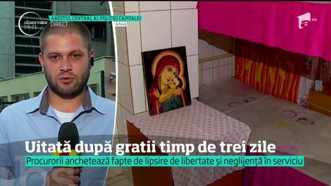 O femeie a fost ţinută, fără drept, după gratii încă trei zile, în arestul central al Poliţiei Capitalei