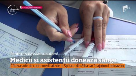 Medicii și asistenții de la spitalul din Alba donează sânge