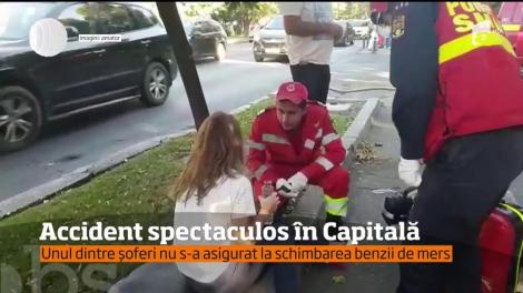 Trei persoane au fost rănite într-un accident produs pe Bulevardul Kiseleff din Capitală