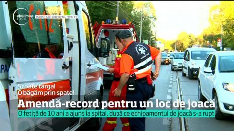 Amendă-record pentru locul de joacă unde o fetiţă s-a rănit după ce frânghia s-a rupt