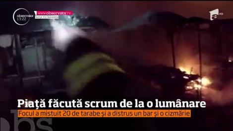 O piaţă din Suceava s-a făcut scrum