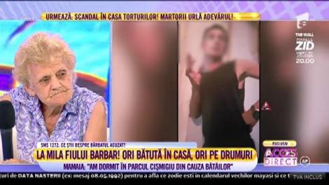 Bătrânica agresată de propriul fiu: ”Am dormit în Parcul Cișmigiu din cauza bătăilor!”
