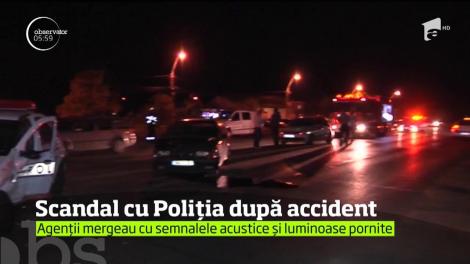 Scandal la Timişoara, după o coliziune cu o maşină de Poliţie în misiune